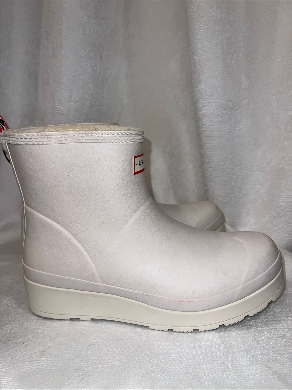 Hunter Play Short Insulated Women’s Winter Rain Boots in White Size 10 - SB9 - Picture 2 of 7